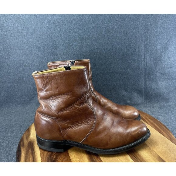 VTG Mens Golden Retriever Paddock Riding Boots Side Zipper Sz 11EE - Picture 1 of 10